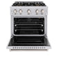 ZLINE 30 in. 4.2 cu. ft. Classic Gas Range with 4 Burner DuoPro™ Cooktop and Convection Gas Oven in Stainless Steel (PCGR30)