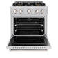 ZLINE 30 in. 4.2 cu. ft. Classic Gas Range with 4 Burner DuoPro™ Cooktop and Convection Gas Oven in Stainless Steel, Open Box-Great Condition