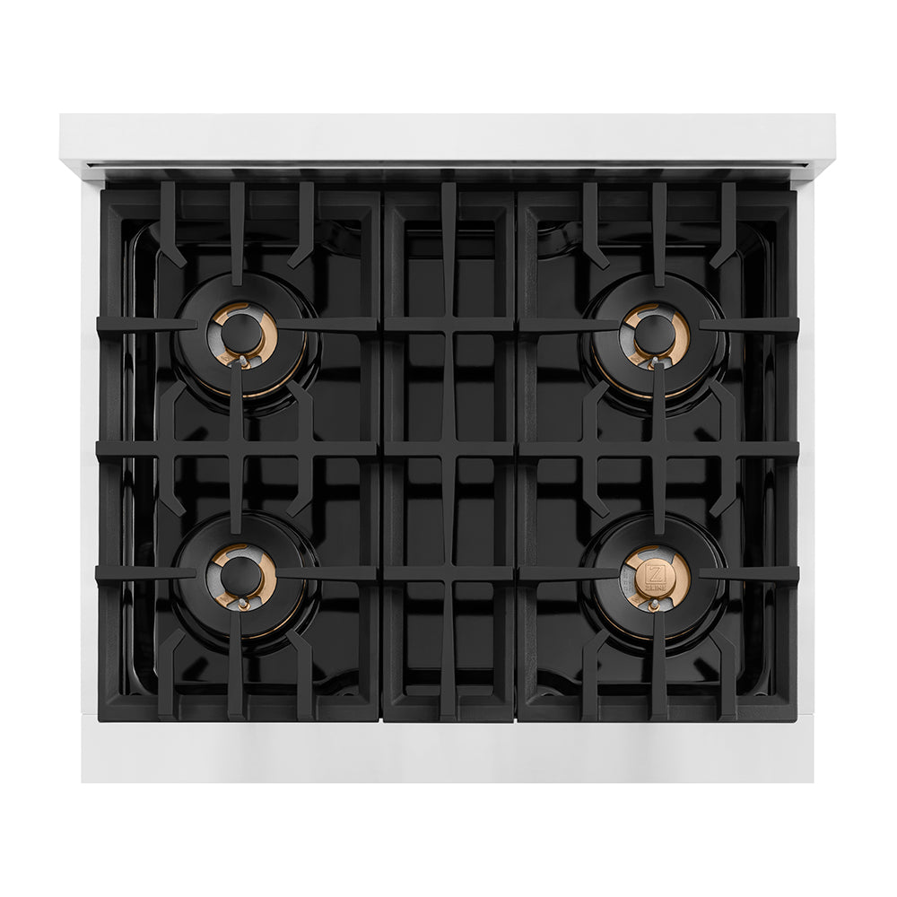 ZLINE 30 in. 4.2 cu. ft. Classic Gas Range with 4 Burner DuoPro™ Cooktop and Convection Gas Oven in Stainless Steel, Open Box-Great Condition
