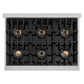 ZLINE 36 in. 5.2 cu. ft. Classic Gas Range with 6 Burner DuoPro™ Cooktop and Convection Gas Oven in Stainless Steel, Open Box-Great Condition