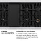 ZLINE Autograph Edition 48 in. Legacy Gas Rangetop with 7 Burners and Porcelain Cooktop in Stainless Steel with Polished Gold Accents, Open Box-Great Condition