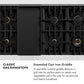 ZLINE Classic Gas Rangetops Infographic. Enameled Cast Iron Griddle. Text: A reversible nonstick griddle features a grill side for perfect sears on steaks and vegetables and a flat side for sandwiches and hearty breakfasts.