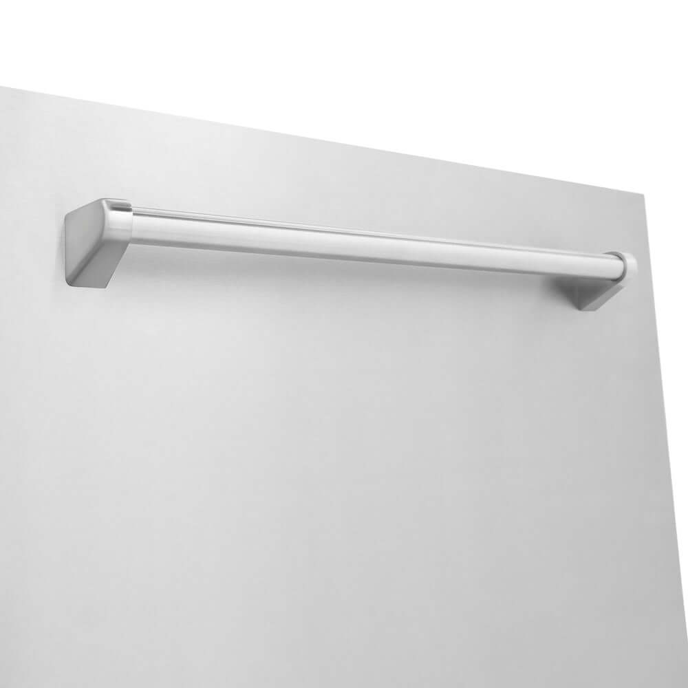 ZLINE 24 in. Monument Series Dishwasher with Stainless Steel Door (DWMT-304-24) handle detail close up