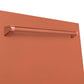 ZLINE 24 in. Monument Dishwasher with Copper Panel (DWMT-C-24) Copper Handle Close Up
