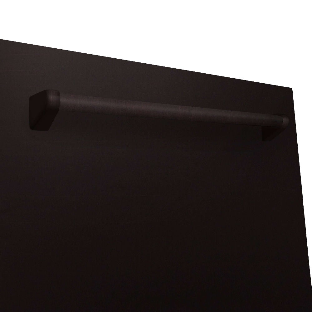 ZLINE 24 in. Monument Dishwasher with Oil-Rubbed Bronze Door (DWMT-ORB-24) Handle Detail Close Up