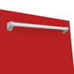 ZLINE 24 in. Monument Series Dishwasher with Red Matte Door (DWMT-RM-24) Handle Detail Close Up