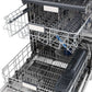 ZLINE 24 in. Monument Series 3rd Rack Top Touch Control Dishwasher in White Matte with Stainless Steel Tub, 45dBa (DWMT-WM-24) adjustable dish racks.