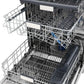 ZLINE 24 in. Monument Series 3rd Rack Top Touch Control Dishwasher in Red Gloss with Stainless Steel Tub, 45dBa (DWMT-RG-24) adjustable dish racks.