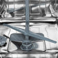 ZLINE Autograph Edition 18 in. Tallac Series 3rd Rack Top Control Built-In Dishwasher in Black Stainless Steel with Champagne Bronze Handle, 51dBa (DWVZ-BS-18-CB) close-up, bottom sprayer inside stainless steel tub.