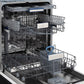 ZLINE Autograph Edition 24 in. Tallac Series 3rd Rack Top Control Built-In Tall Tub Dishwasher in Black Stainless Steel with Champagne Bronze Handle, 51dBa (DWVZ-BS-24-CB)
