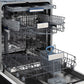 ZLINE Autograph Edition 24 in. Tallac Series 3rd Rack Top Control Built-In Tall Tub Dishwasher in Black Stainless Steel with Champagne Bronze Handle, 51dBa (DWVZ-BS-24-CB)