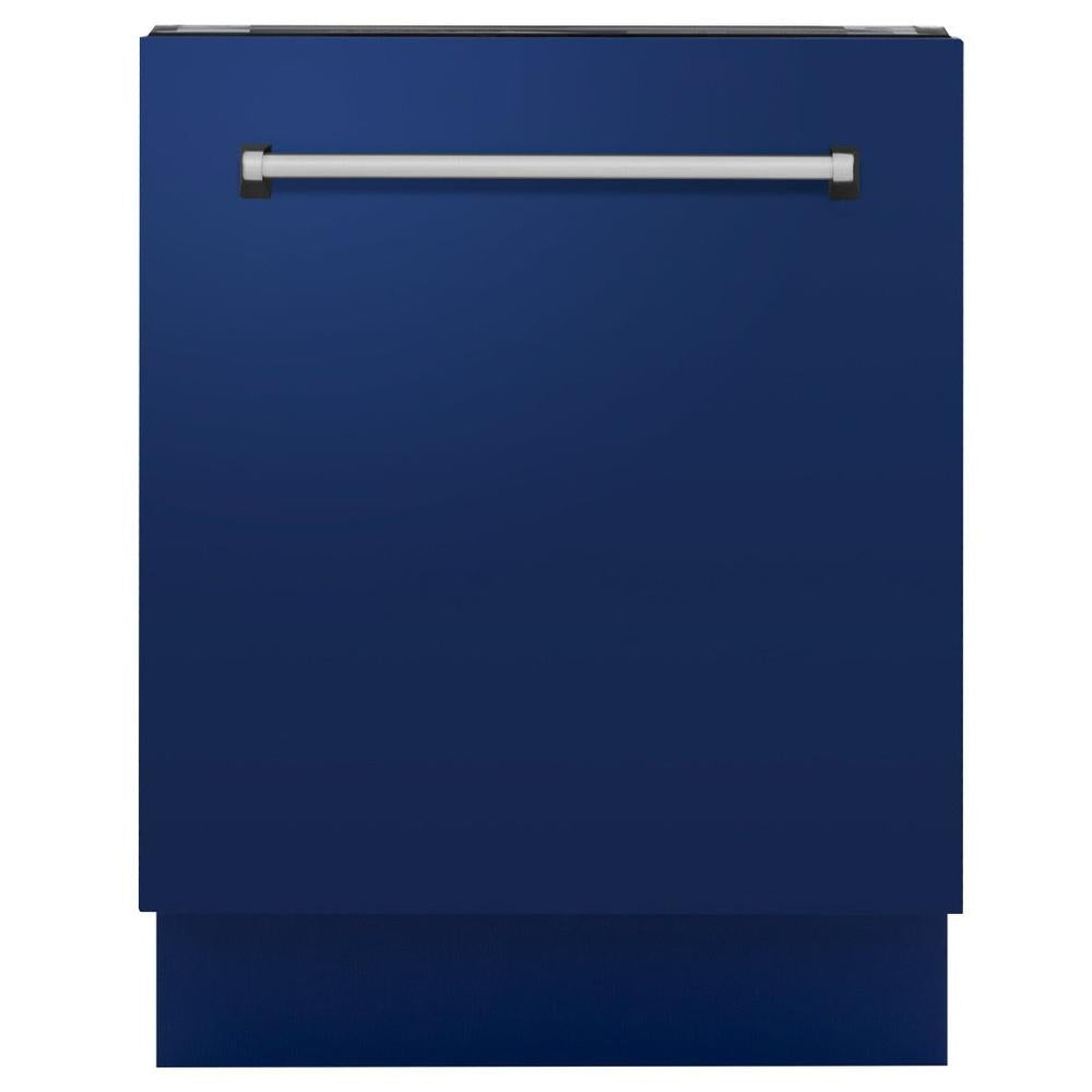 ZLINE 24 in. Tallac Series 3rd Rack Tall Tub Dishwasher in Blue Gloss with Stainless Steel Tub, 51dBa (DWV-BG-24) main image.