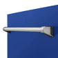 ZLINE 18 in. Tallac Series 3rd Rack Top Control Built-In Dishwasher in Blue Matte with Stainless Steel Tub, 51dBa (DWV-BM-18) close-up, handle.