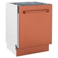 ZLINE 24 in. Tallac Series 3rd Rack Tall Tub Dishwasher in Copper with Stainless Steel Tub, 51dBa (DWV-C-24) side, closed.