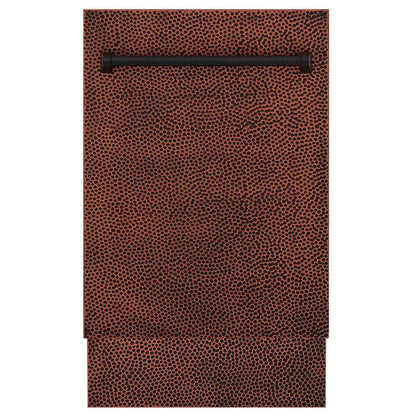 ZLINE 18 in. Tallac Series 3rd Rack Top Control Built-In Dishwasher in Hand Hammered Copper with Stainless Steel Tub, 51dBa (DWV-HH-18) 