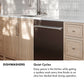 ZLINE 24 in. Monument Series 3rd Rack Top Touch Control Dishwasher with Satin Stainless Steel Panel and Stainless Steel Tub, 45dBa (DWMT-SN-24)