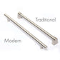 ZLINE traditional and modern handle comparison.