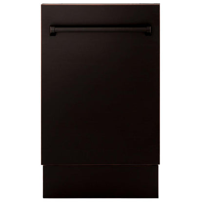 ZLINE 18 in. Tallac Series 3rd Rack Top Control Built-In Dishwasher in Oil Rubbed Bronze with Stainless Steel Tub, 51dBa (DWV-ORB-18) 