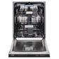 ZLINE 24 in. Tallac Series 3rd Rack Tall Tub Dishwasher in Oil Rubbed Bronze with Stainless Steel Tub, 51dBa (DWV-ORB-24) front, open.