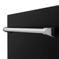 ZLINE 18 in. Tallac Series 3rd Rack Top Control Built-In Dishwasher in Black Matte with Stainless Steel Tub, 51dBa (DWV-BLM-18) close-up, handle.