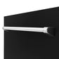 ZLINE 24 in. Tallac Series 3rd Rack Tall Tub Dishwasher in Black Matte with Stainless Steel Tub, 51dBa (DWV-BLM-24) close-up, handle.