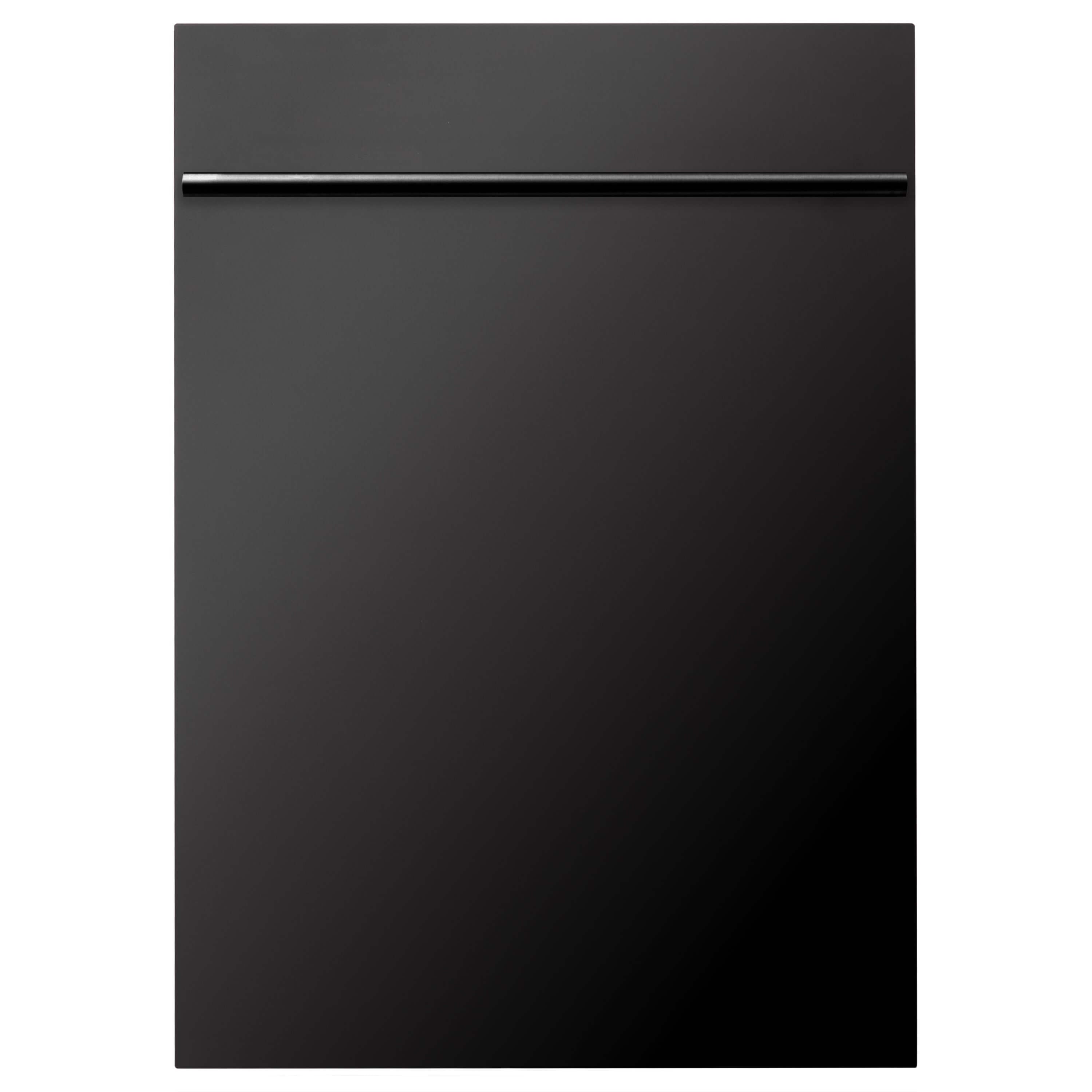 ZLINE 18 in. Compact Black Stainless Steel Top Control Built-In Dishwasher with Stainless Steel Tub and Modern Style Handle, 52dBa (DW-BS-H-18)