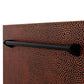 ZLINE 18 in. Tallac Series 3rd Rack Top Control Built-In Dishwasher in Hand Hammered Copper with Stainless Steel Tub, 51dBa (DWV-HH-18) close-up, handle.