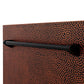 ZLINE 24 in. Tallac Series 3rd Rack Tall Tub Dishwasher in Hand Hammered Copper with Stainless Steel Tub, 51dBa (DWV-HH-24) close-up, handle.