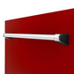 ZLINE 24 in. Tallac Series 3rd Rack Tall Tub Dishwasher in Red Gloss with Stainless Steel Tub, 51dBa (DWV-RG-24) close-up, handle.