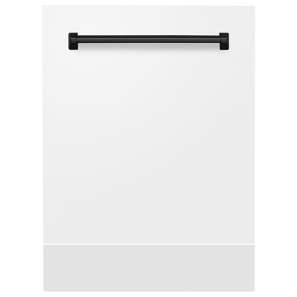 ZLINE Autograph Edition 24 in. Tallac Dishwasher Panel in White Matte with Accented Handle (DPVZ-WM-24) 