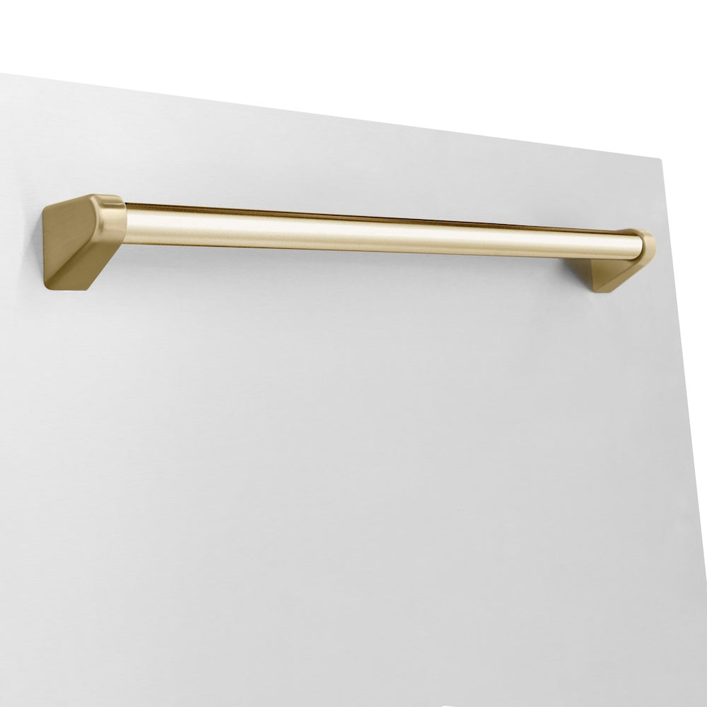 ZLINE Autograph Edition 24 in. Monument Dishwasher Panel with Color Options and Polished Gold Handle (DPMTZ-24-G)