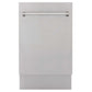 ZLINE 18 in. Tallac Series 3rd Rack Top Control Built-In Dishwasher in Stainless Steel and Traditional Handle, 51dBa (DWV-304-18) 