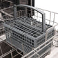 ZLINE 24 in. Panel Ready Top Control Built-In Dishwasher with Stainless Steel Tub, 52dBa (DW7713-24) utensil holder.