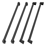 ZLINE 36 in. Freestanding French Door Refrigerator Helix Handles (Set of 4) in Black Stainless Steel (RFMHZ-36-K-BS)