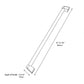 ZLINE Autograph Edition 36 in. Freestanding French Door Refrigerator Helix Handles (Set of 4) in Polished Gold (RFMHZ-36-K-G) dimensional diagram.
