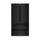 ZLINE 36 in. 22.5 cu. ft 4-Door French Door Refrigerator with Ice Maker in Fingerprint Resistant Black Stainless Steel (RFM-36-BS)