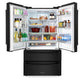 ZLINE 36 in. 22.5 cu. ft. Counter-Depth French Door Refrigerator with Ice Maker in Fingerprint-Resistant Black Stainless Steel, Open Box-Good Condition
