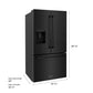 ZLINE 36 in. 28.9 cu. ft. Standard-Depth French Door External Water Dispenser Refrigerator with Dual Ice Maker in Fingerprint-Resistant Black Stainless Steel, Open Box-Good Condition