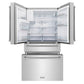 ZLINE 36 in. 21.6 cu. ft. Counter-Depth French Door Refrigerator with Water and Ice Dispenser in Fingerprint-Resistant Stainless Steel (RFM-W-36)
