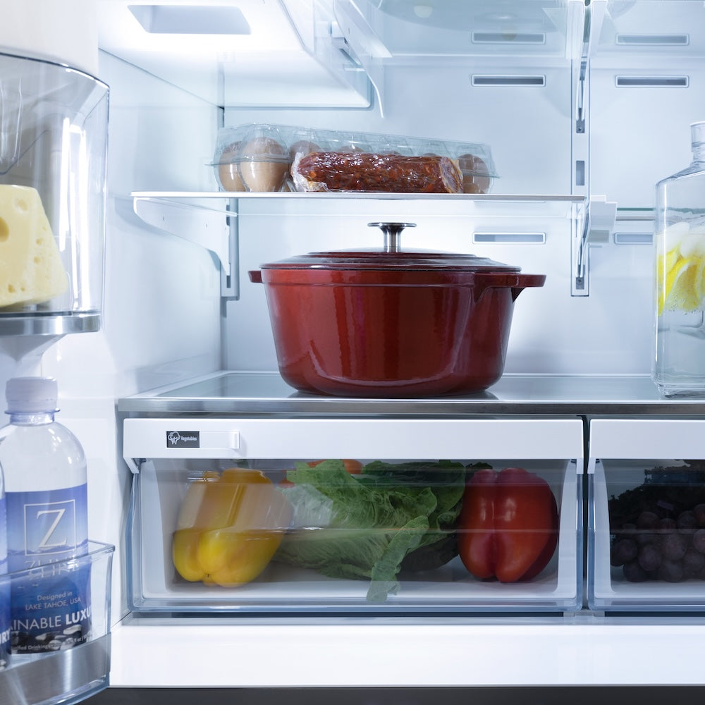 ZLINE 36 in. 21.6 cu. ft. Counter-Depth French Door Refrigerator with Water and Ice Dispenser in Fingerprint-Resistant Stainless Steel, Open Box-Excellent Condition