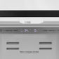 ZLINE Autograph Edition 36 in. 22.5 cu. ft 4-Door French Door Refrigerator with Ice Maker in Stainless Steel with Champagne Bronze Modern Handles (RFMZ-36-FCB) close-up detail, refrigeration and freezer compartments temperature controls.