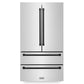 ZLINE Autograph Edition 48 in. Kitchen Package in Stainless Steel with Dual Fuel Range, Range Hood, Dishwasher and Refrigerator with Matte Black Accents (4KAPR-RARHDWM48-MB)