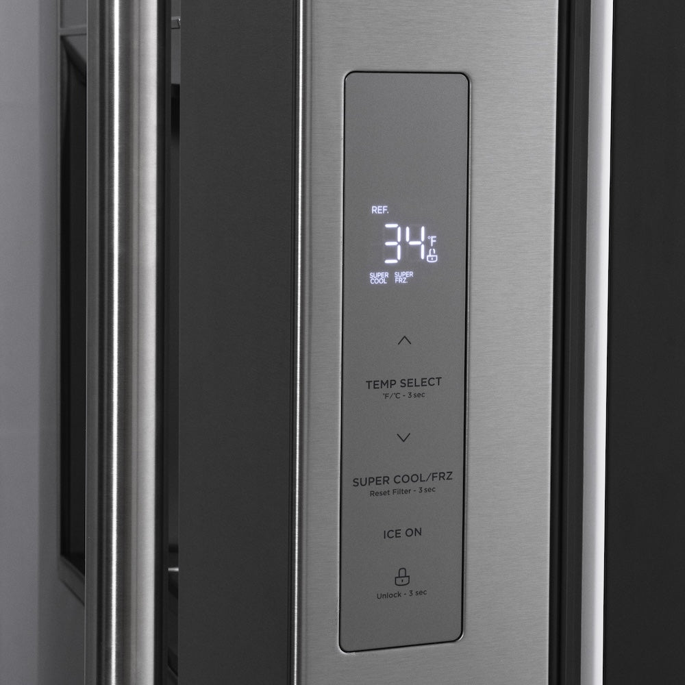 ZLINE 36 in. 28.9 cu. ft. Standard-Depth French Door External Water Dispenser Refrigerator with Dual Ice Maker in Fingerprint-Resistant Stainless Steel, Open Box-Excellent Condition