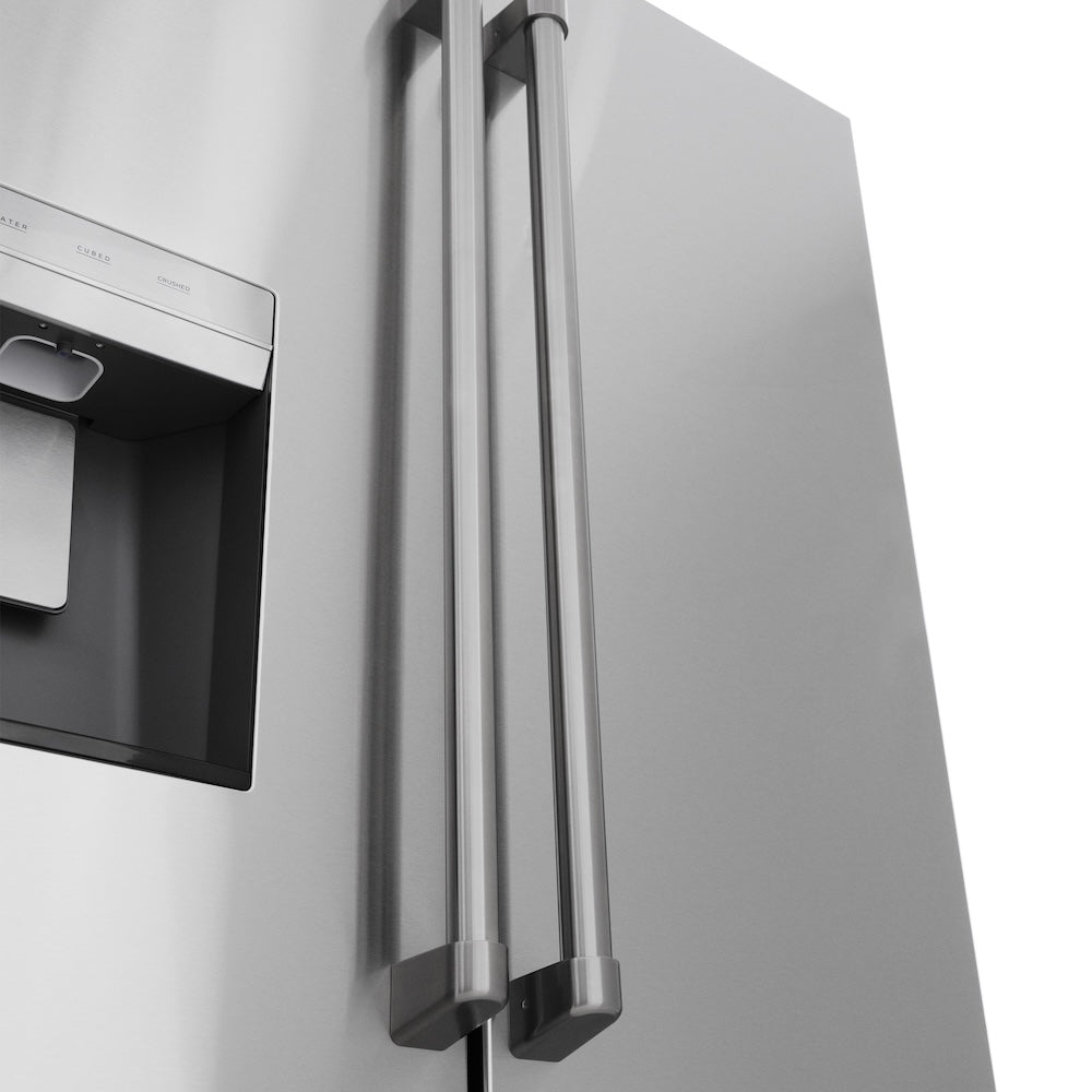 ZLINE 36 in. 28.9 cu. ft. Standard-Depth French Door External Water Dispenser Refrigerator with Dual Ice Maker in Fingerprint-Resistant Stainless Steel, Open Box-Excellent Condition