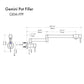 ZLINE Autograph Edition Gemini Pot Filler in Matte Black and Brushed Nickel (GEM-FPF-ZMBBN)