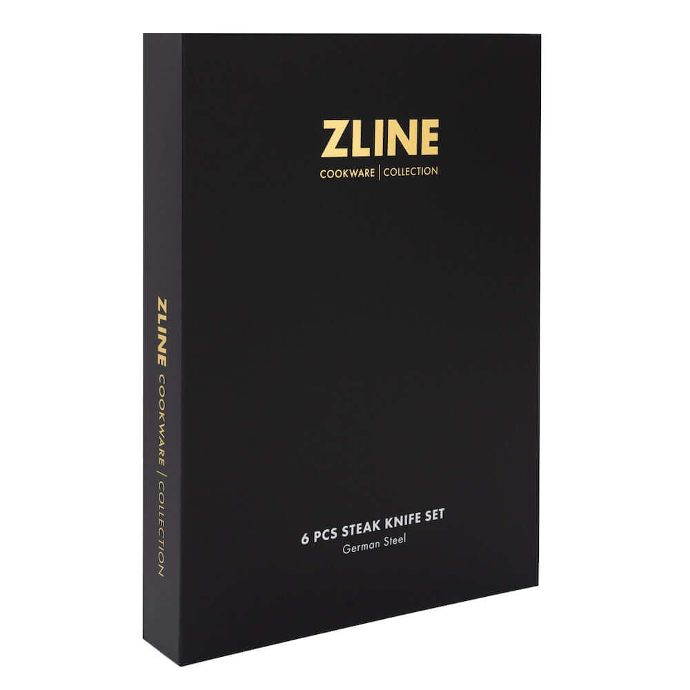 ZLINE 6-Piece Professional German Steel Steak Knife Set (STK-GS-6) box, side.