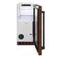 ZLINE 15 in. Touchstone Gourmet Ice Maker with Drain Pump and Hand Hammered Copper Door (IGMD-HH-15) front.
