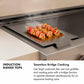 ZLINE Autograph Edition 36 in. Paramount Induction Rangetop with 5 Element Cooktop in Satin Stainless Steel and Polished Gold Accents (SINRTSZ-36-G)