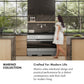 ZLINE Autograph Edition 24 in. 3.2 cu. ft. Marino Induction Range with 3 Element Cooktop and Electric Convection Oven in Stainless Steel with White Matte Door and Champagne Bronze Accents (MINRZ-WM-24-CB)