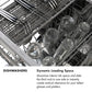 ZLINE Autograph Edition 24 in. Monument Series 3rd Rack Dishwasher with Auto Door Open Drying, 44dBa, Black Stainless Steel Panel with Polished Gold Handle (DWMTZ-BS-24-G)